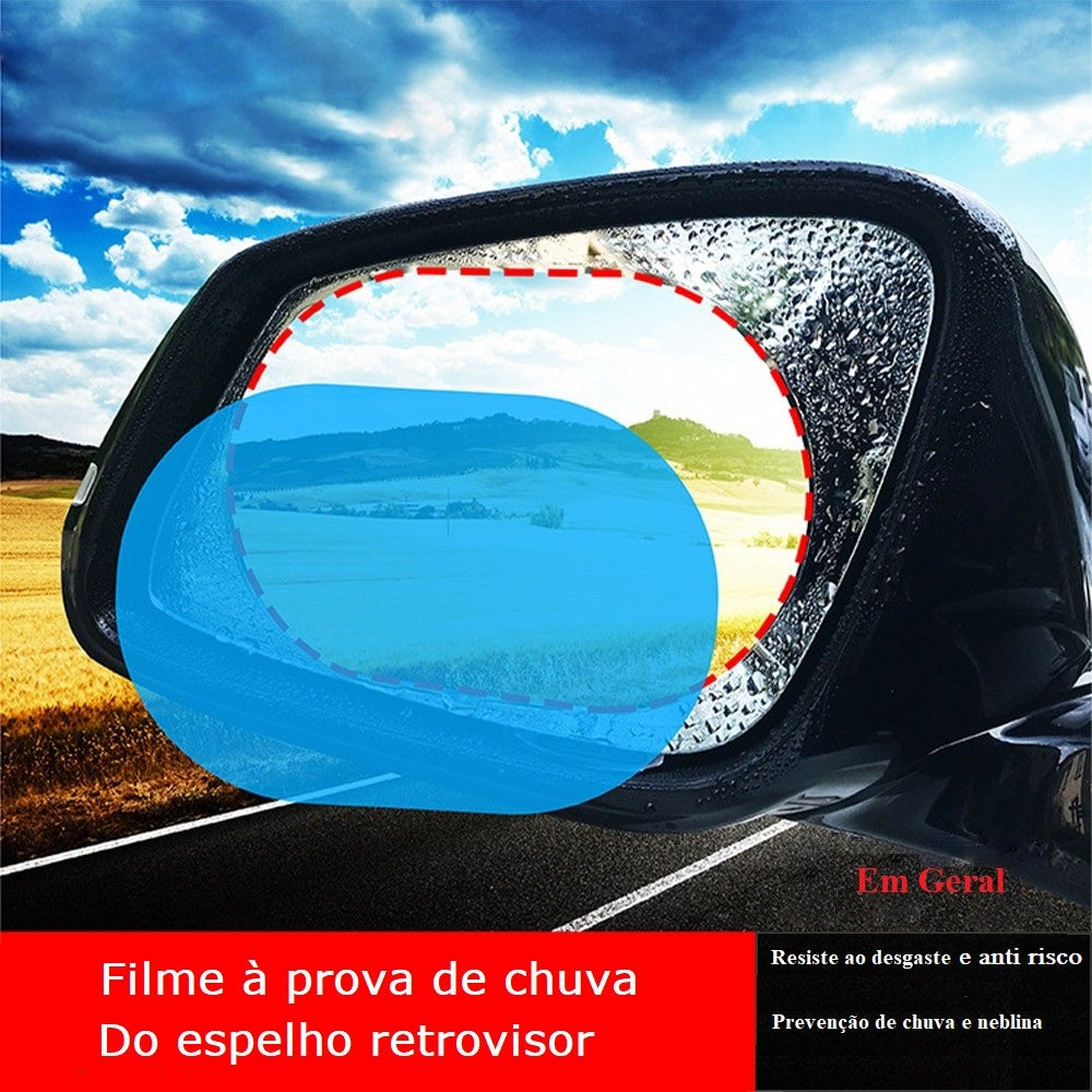 Adesivo para retrovisor de carro à prova de chuva anti nevoeiro e repelente de água