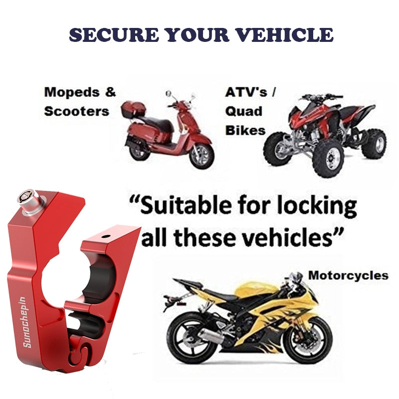Trava de Moto Guidão Punho e Freio Segurança Grip Lock