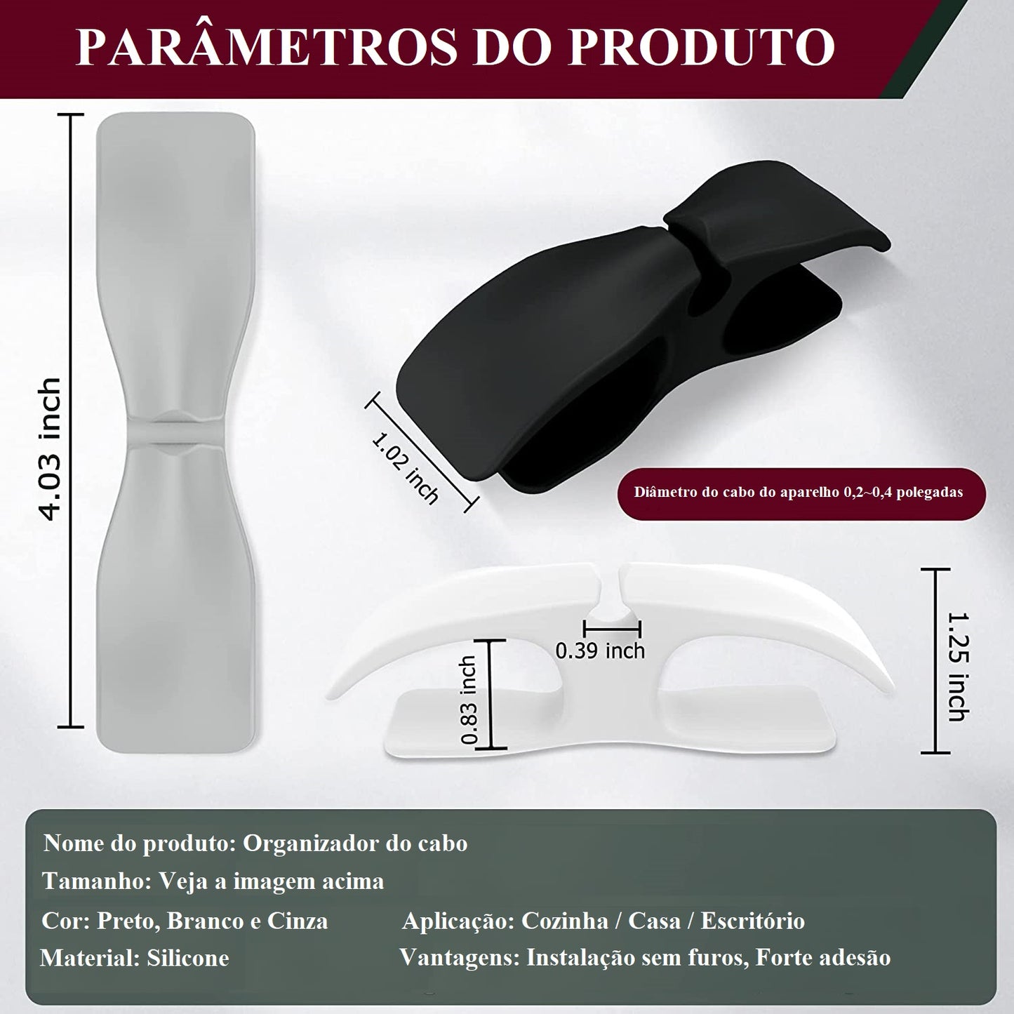Organizador de Cabo Para Eletrodomésticos