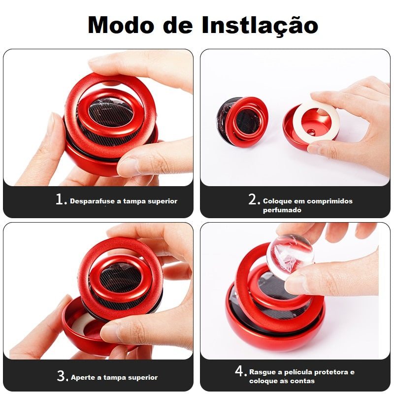 Aromatizador Rotativa Ambientador de Ar do Carro Acessório Decorativo